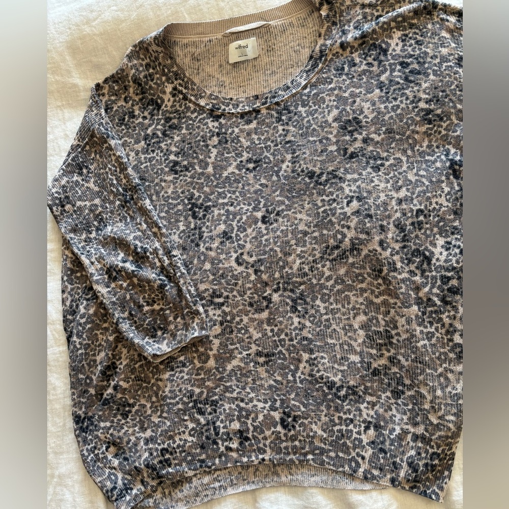 Wilfred Animal Print silk/cotton/cashmere blend Crew Neck Sweater -